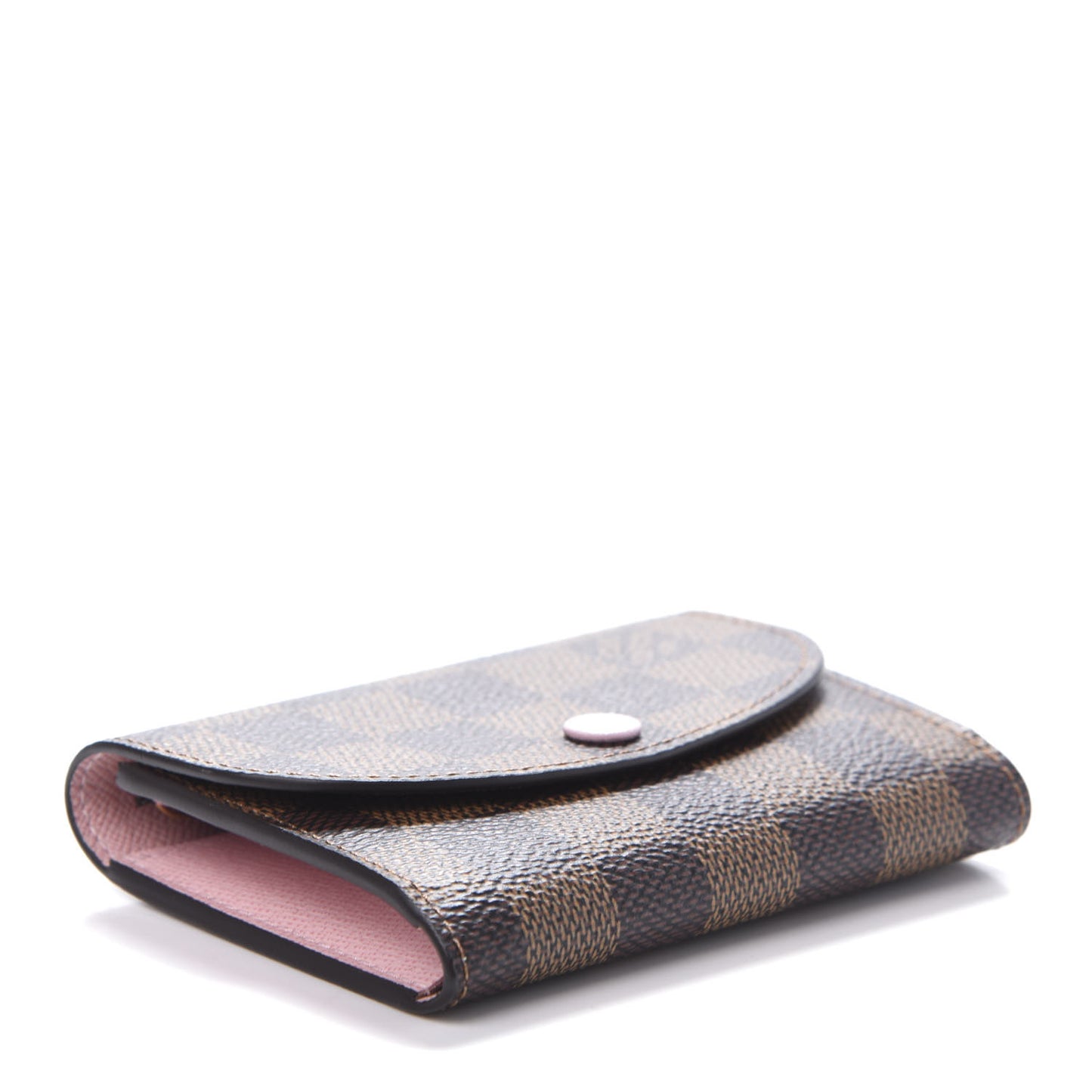 Damier Ebene Rosalie Coin Purse Rose Ballerine