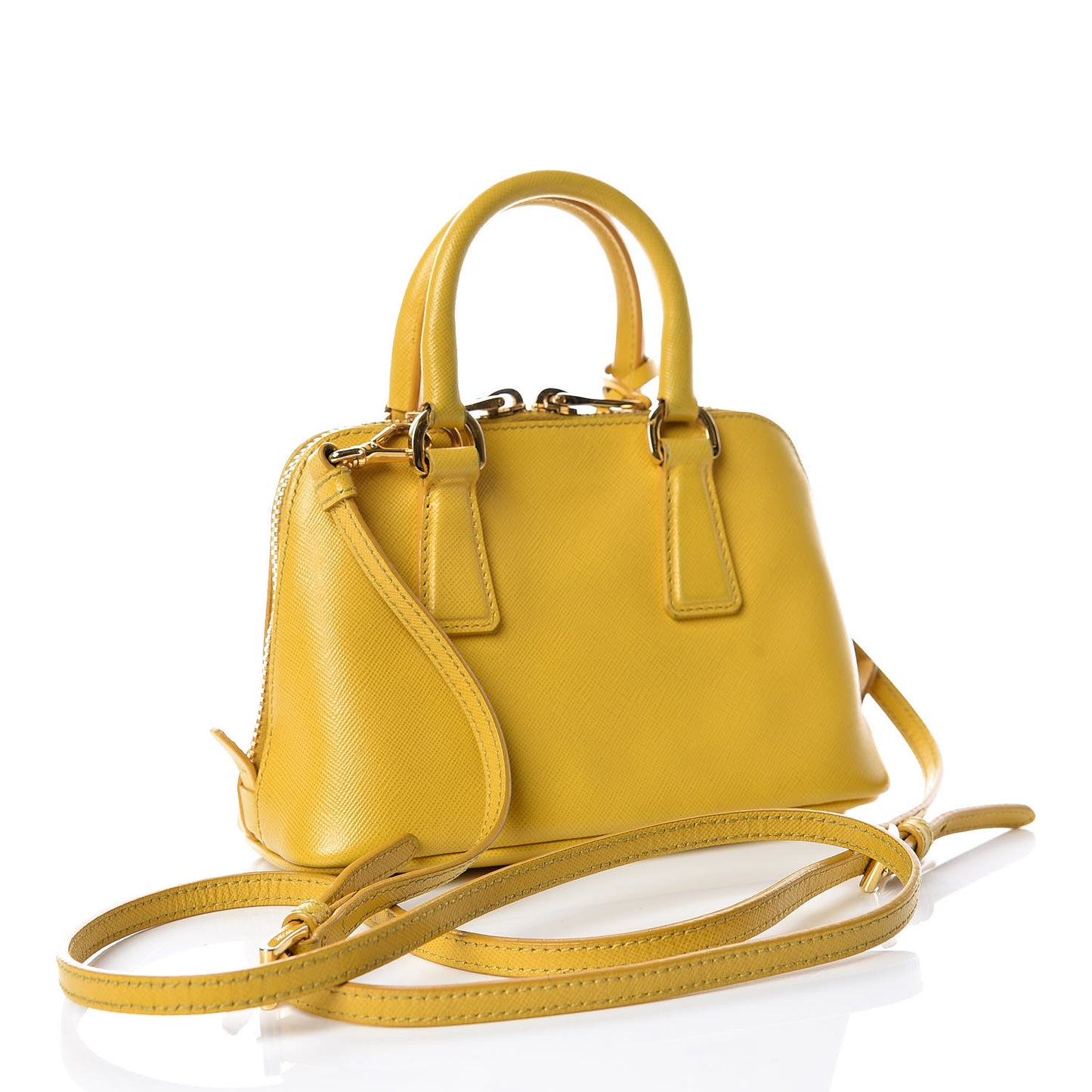 Saffiano Lux Mini Promenade Tote Yellow
