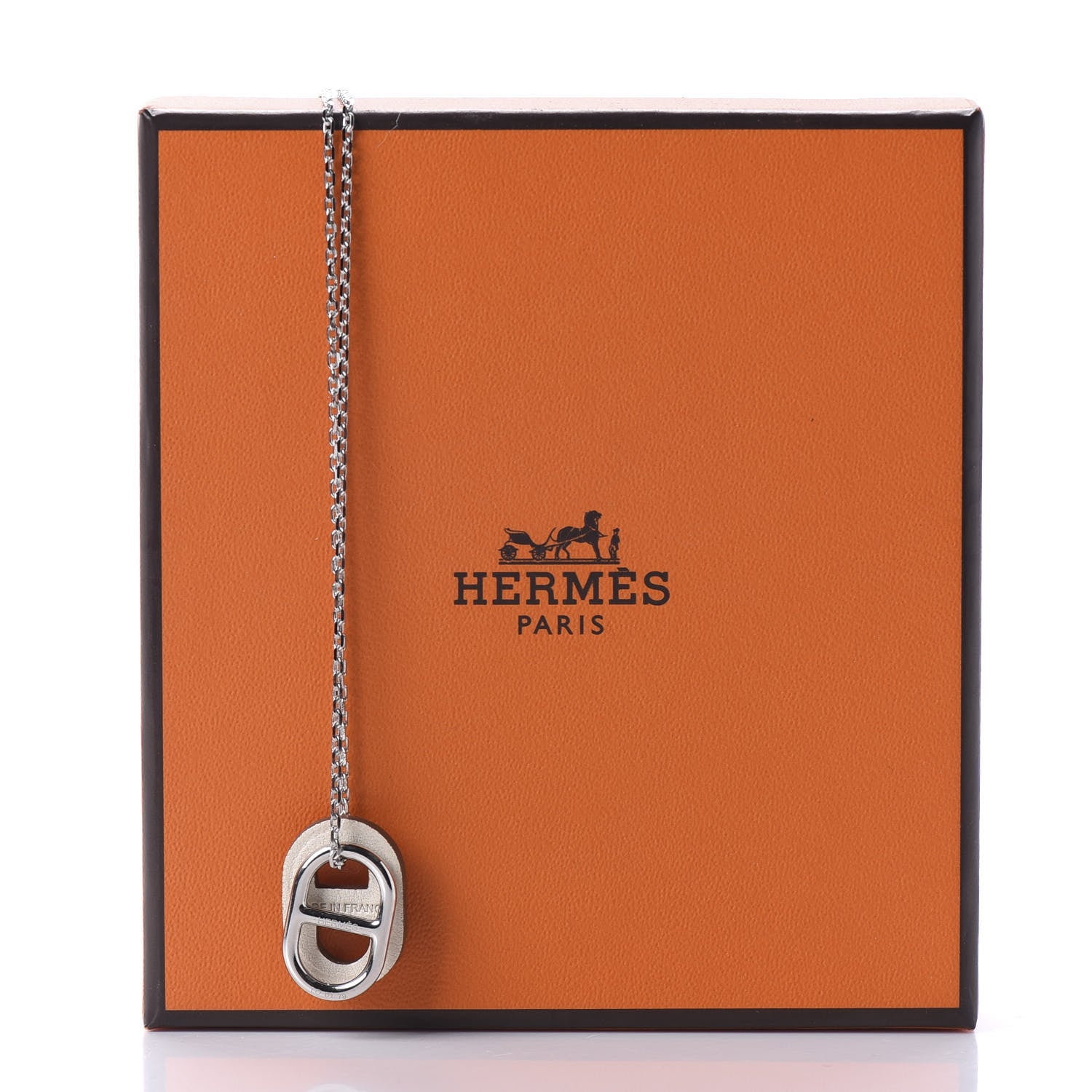 Hermes Swift O'Maillon Pendant Necklace White 8 of 8