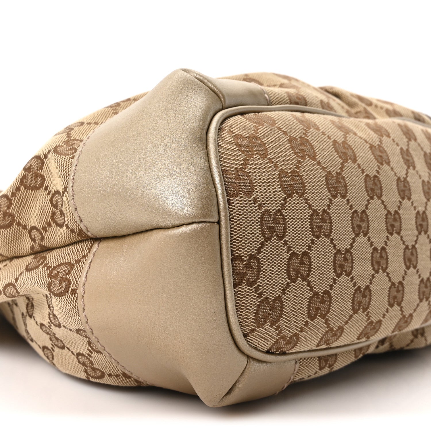Gucci Monogram Medium Sukey Top Handle Bag Golden Beige 9 of 10