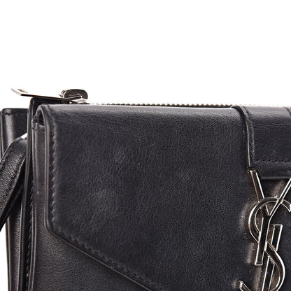 Saint Laurent Calfskin Monogram Tri Pocket Crossbody Bag Black 13 of 13