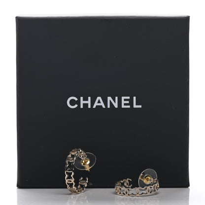 Chanel Metal CC Hoop Earrings Gold 5 of 5
