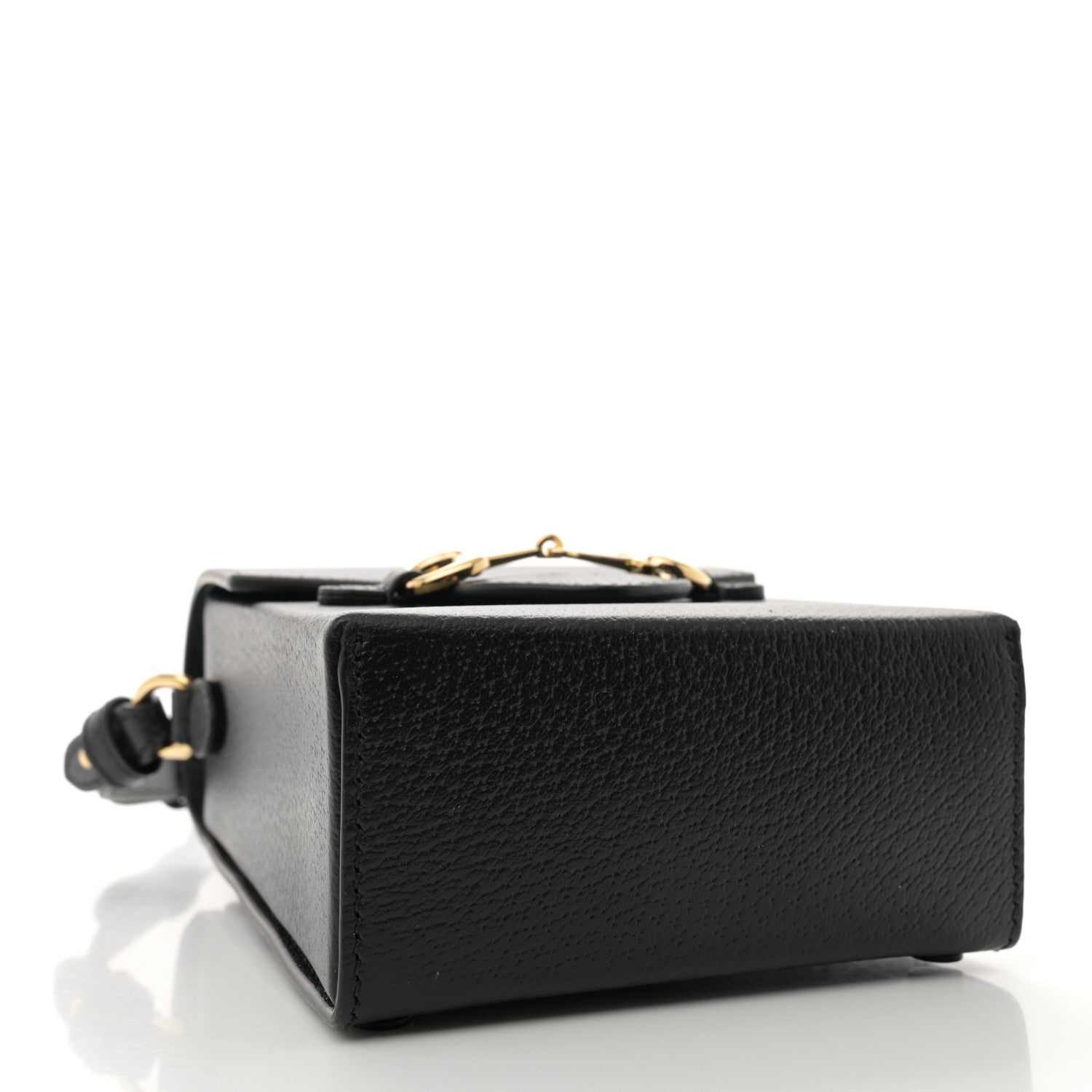 Gucci Dollar Calfskin Vertical Horsebit 1955 Crossbody Bag Black 4 of 11