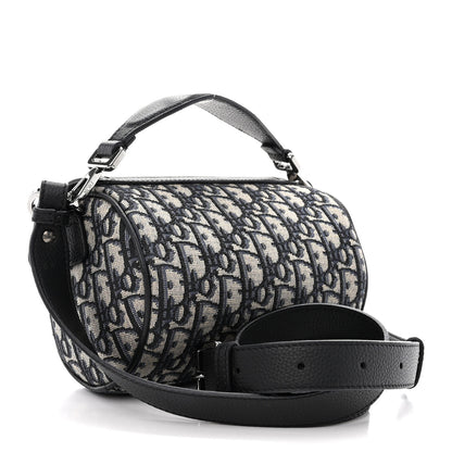 Christian Dior Oblique Mini Roller Saddle Bag With Strap Beige Black 3 of 11