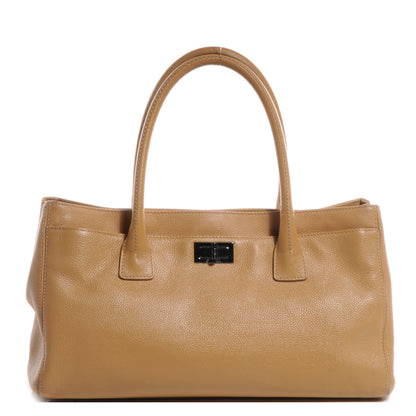 Chanel Caviar Mademoiselle Lock Cerf Shopper Tote Beige 1 of 8