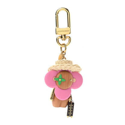 Louis Vuitton Resin Wood Vivienne Explorer Bag Charm Key Holder Rose Pink 1 of 4