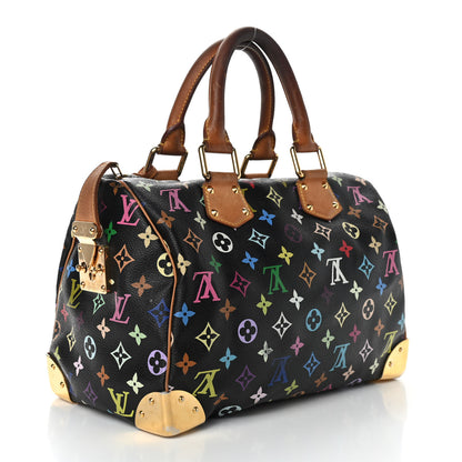 Louis Vuitton Monogram Multicolor Speedy 30 Black 3 of 15