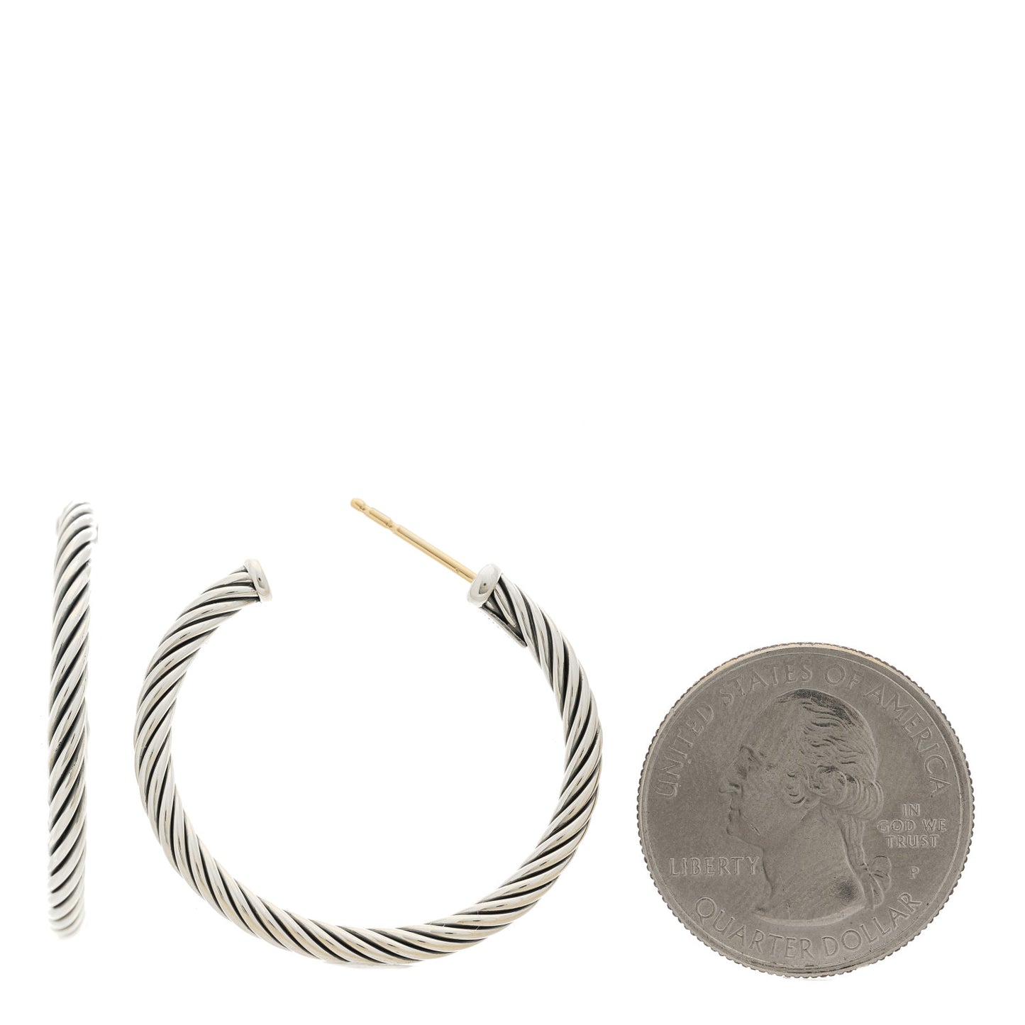 Sterling Silver Small Cable Classics Hoop Earrings