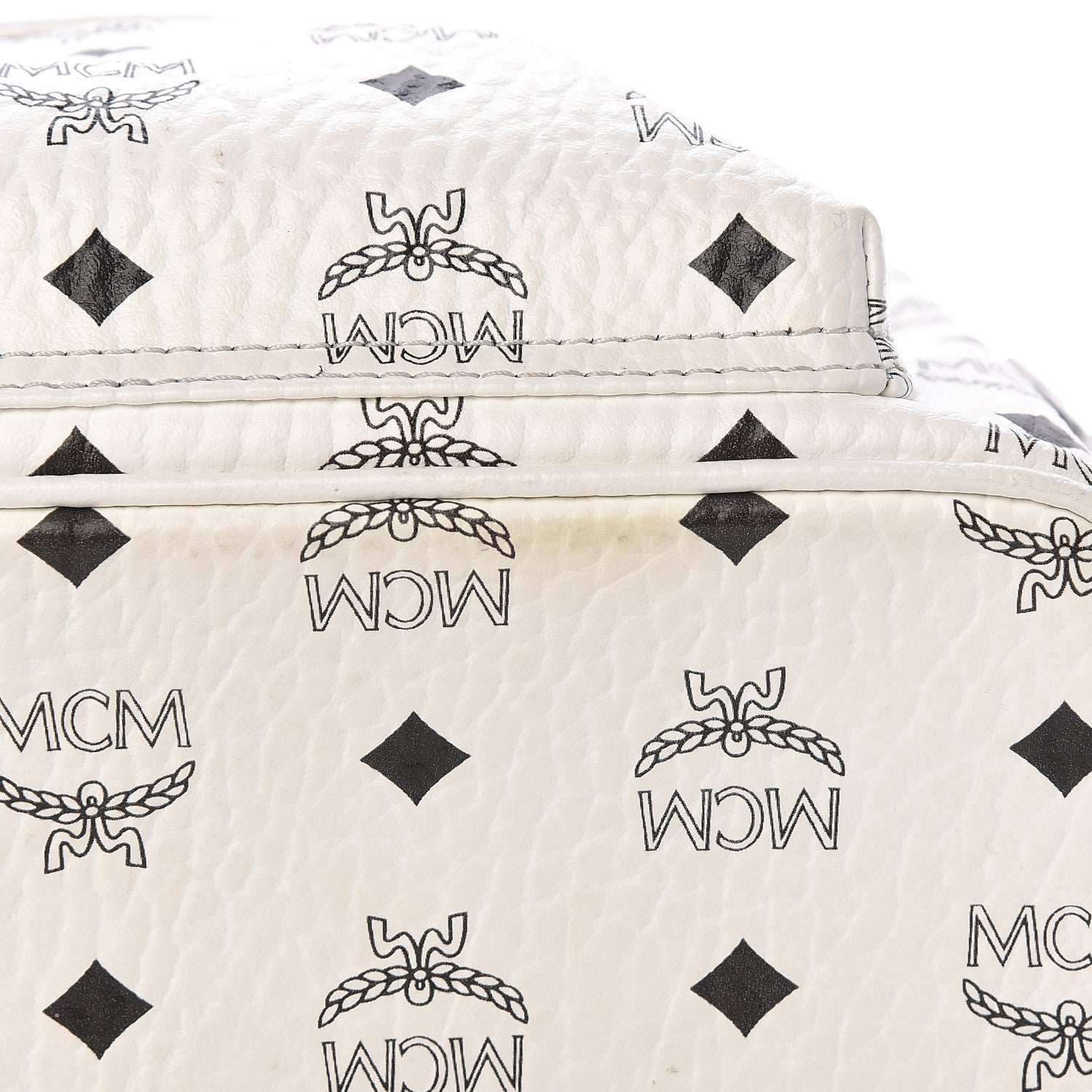 MCM Visetos Small Side Stud Stark Backpack White 11 of 14