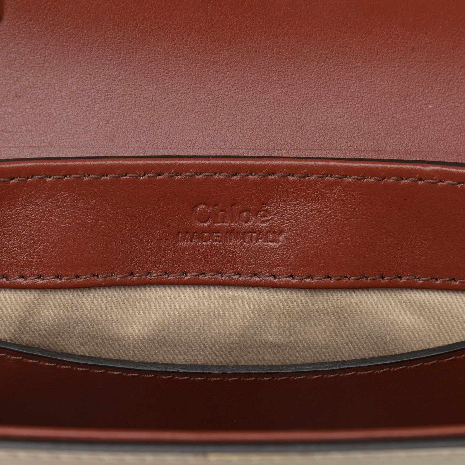 Chloe Shaded Glossy Calfskin Lizard Embossed Mini C Double Carry Grey 6 of 12