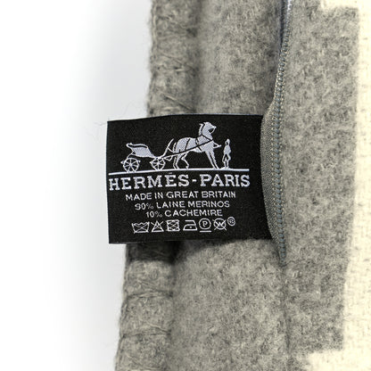 Hermes Wool Cashmere Avalon III Pillow PM Ecru Gris Clair 3 of 3