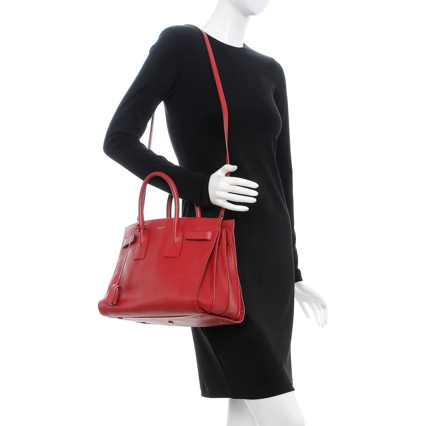 Calfskin Small Sac De Jour Lipstick Red