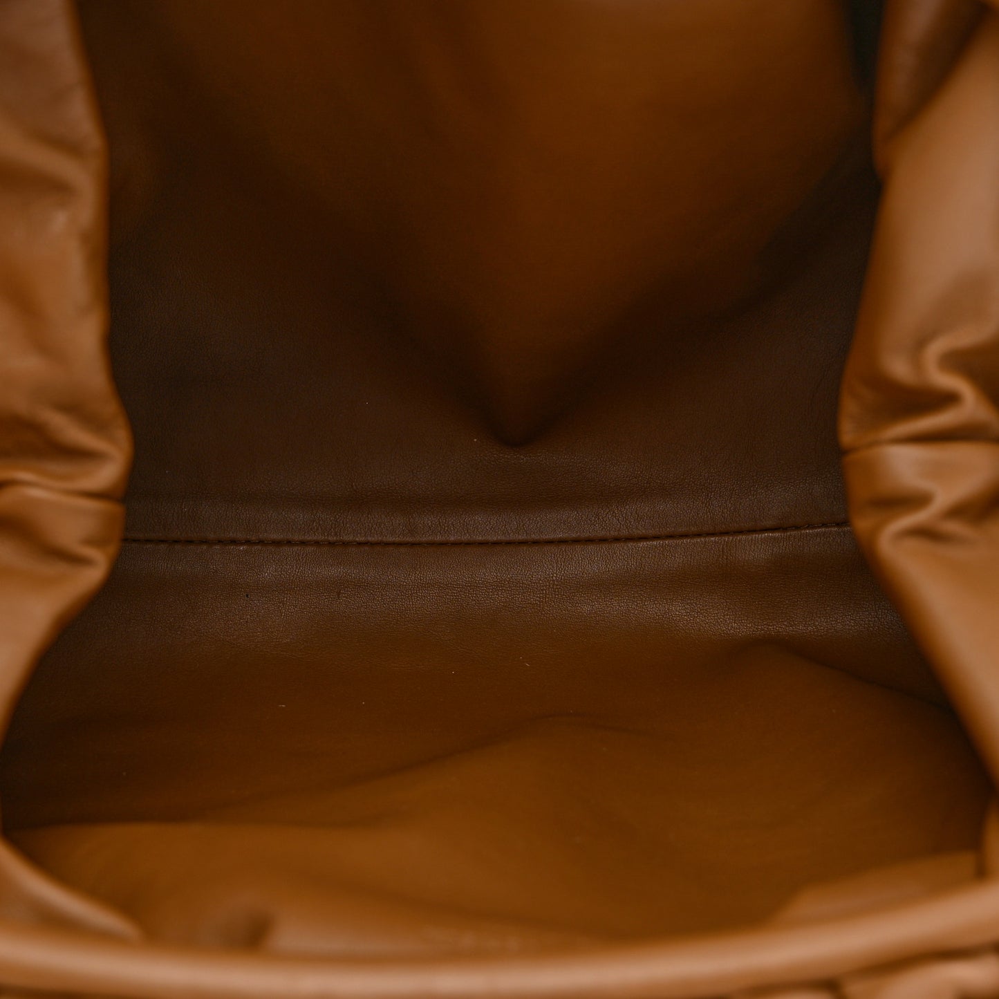 Smooth Butter Calf The Pouch Oversized Clutch Cammello