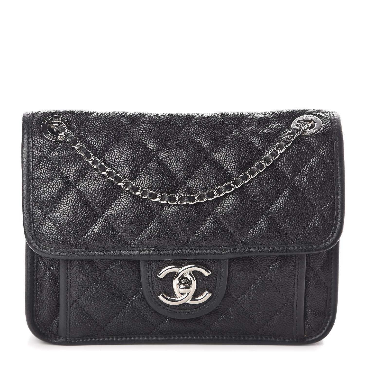 Chanel Caviar Quilted Mini French Riviera Flap Black 1 of 9