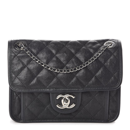 Chanel Caviar Quilted Mini French Riviera Flap Black 1 of 9