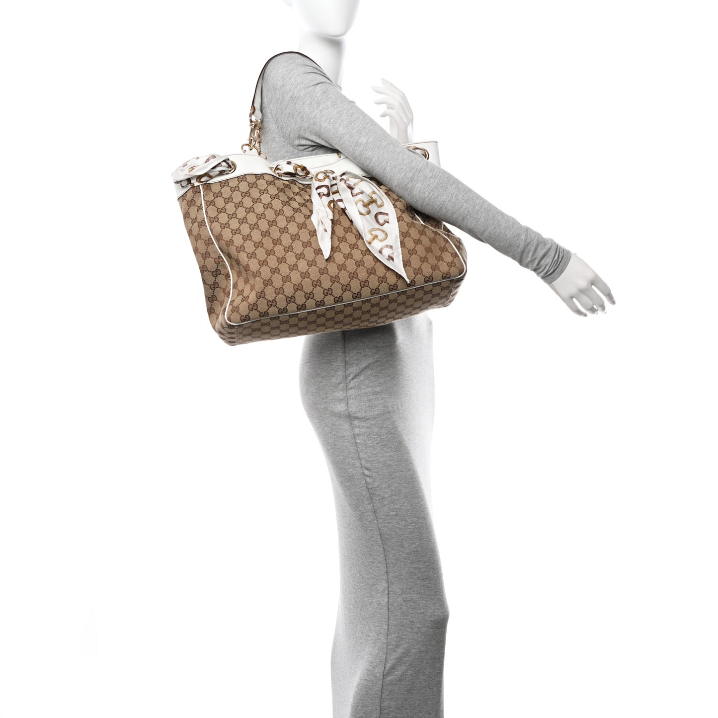Monogram Large Positano Tote Off White