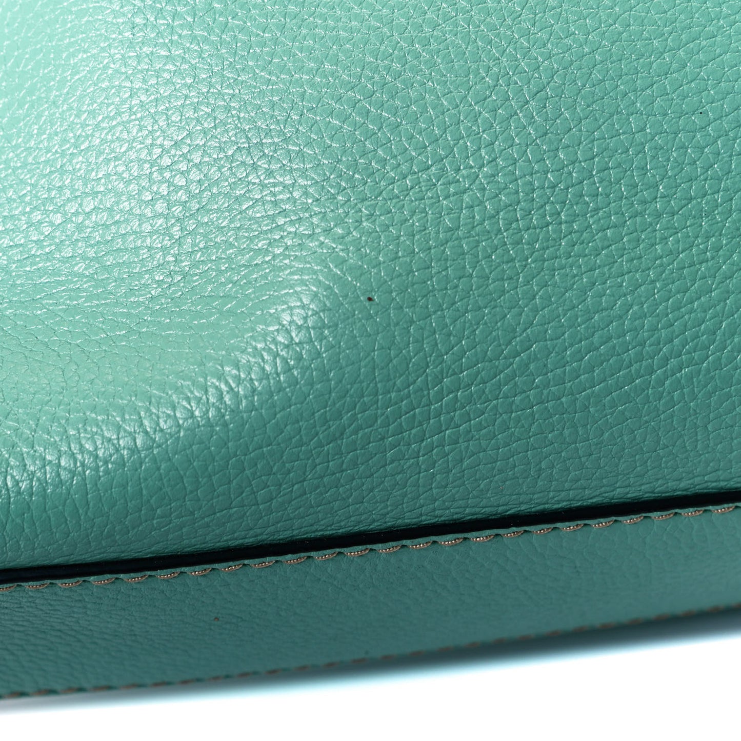 Grained Calfskin Mini Grind Tote Green