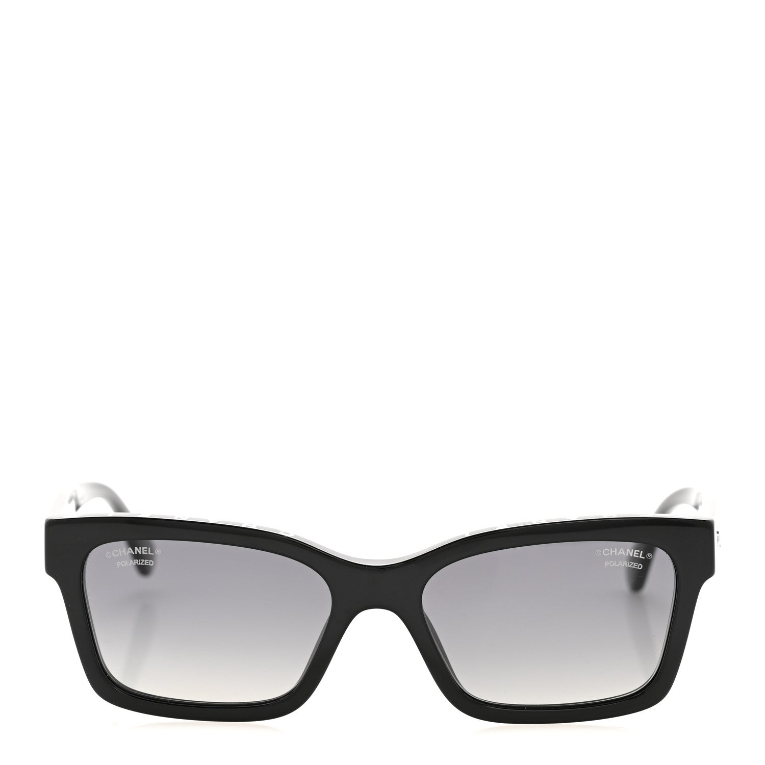 Chanel Acetate Polarized Square Sunglasses 5417 Black 2 of 8
