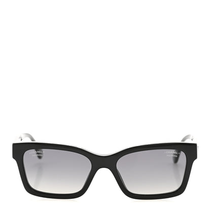 Chanel Acetate Polarized Square Sunglasses 5417 Black 2 of 8