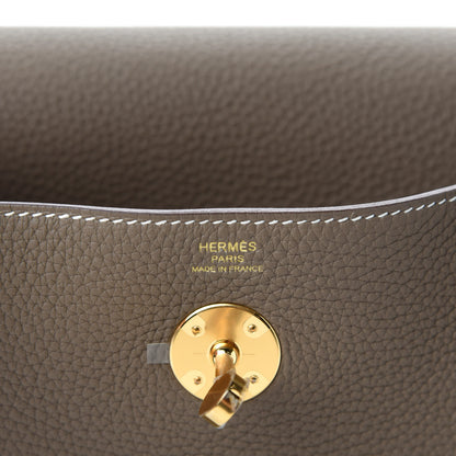 Hermes Taurillon Clemence Lindy 26 Etoupe 8 of 11