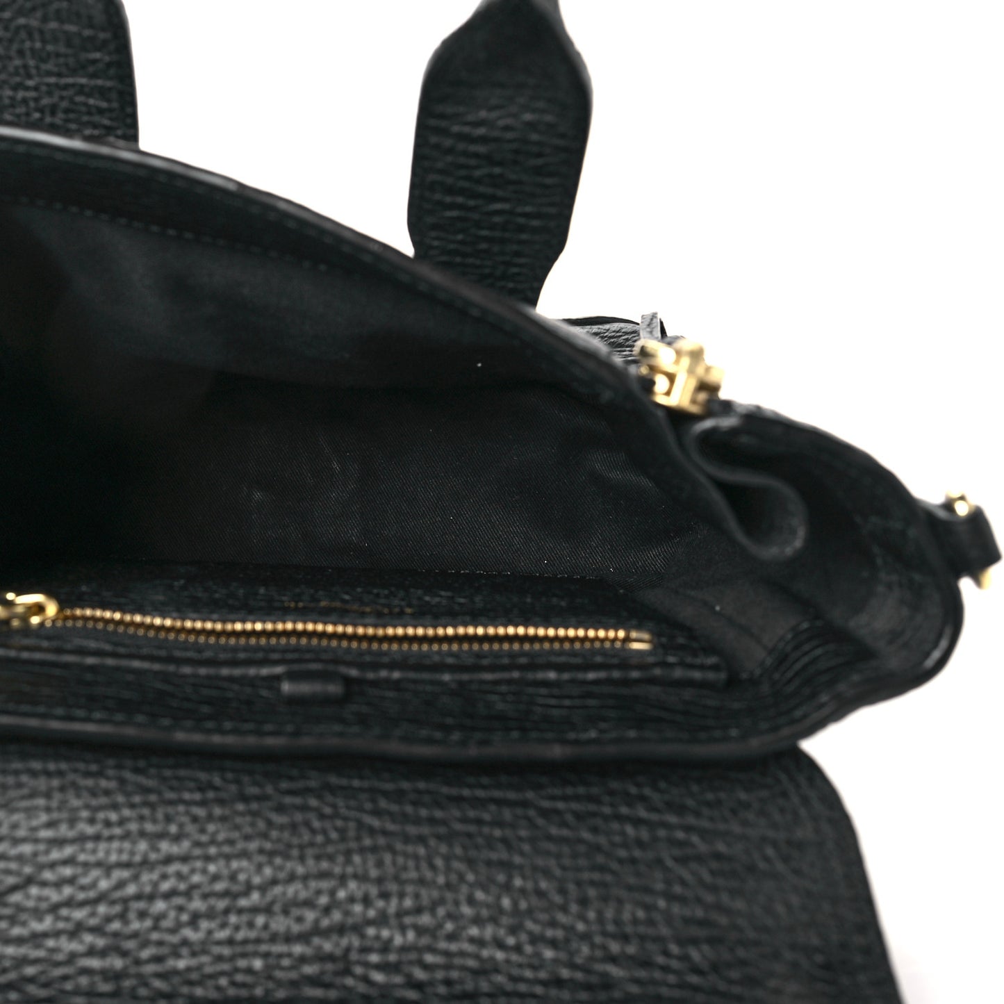Textured Calfskin Mini Pashli Satchel Black
