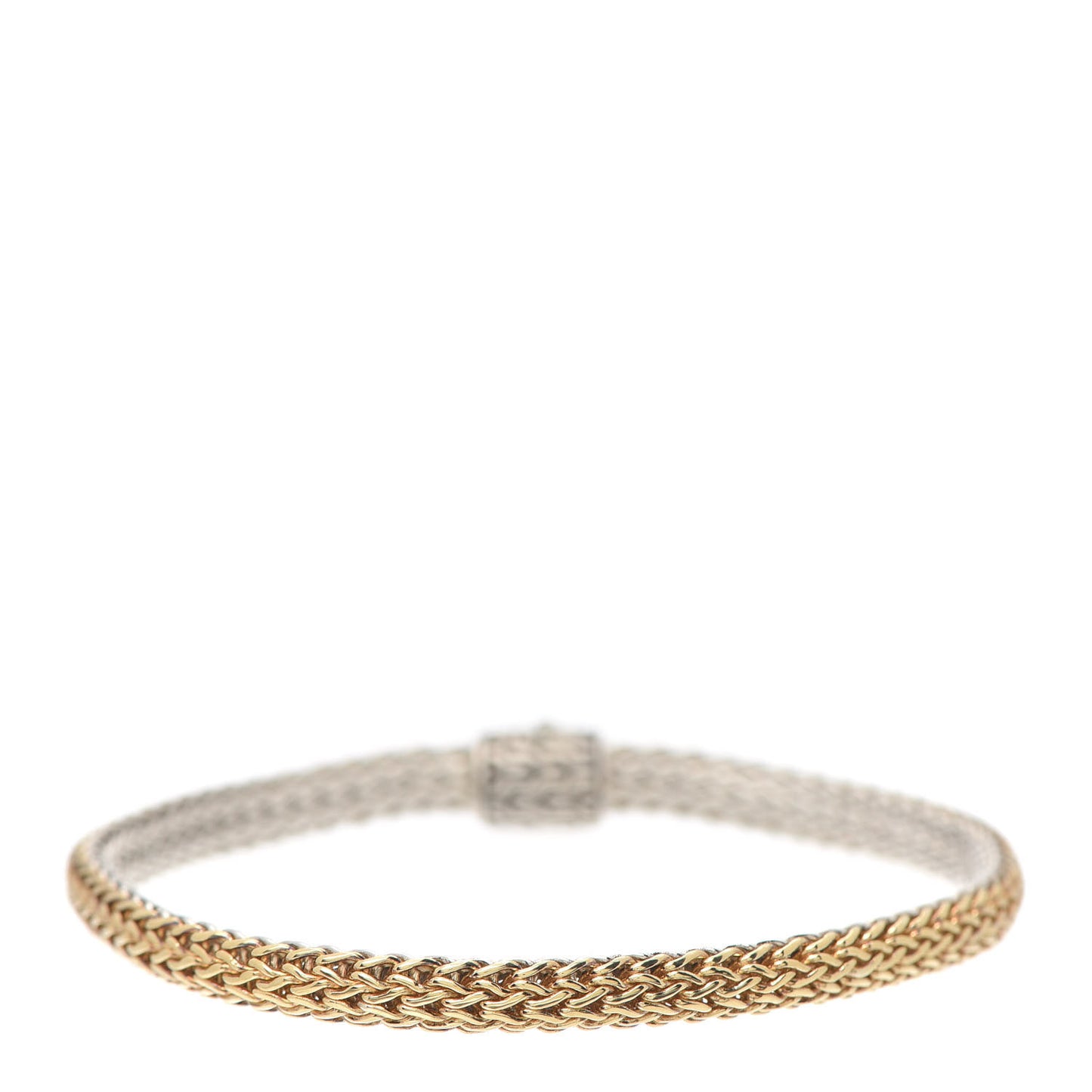 Sterling Silver 18K Yellow Gold Ruby 5mm Classic Chain Reversible Bracelet