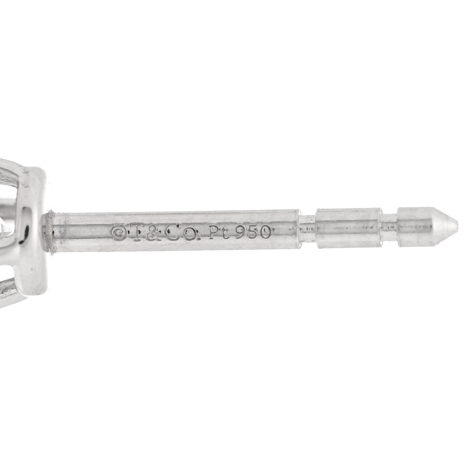 Tiffany Platinum Diamond .50ctw Solitaire Earrings 4 of 4
