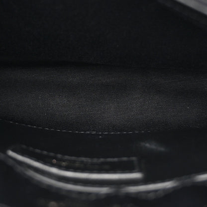Saint Laurent Calfskin Y Quilted Monogram Monochrome Small Loulou Chain Satchel Black 6 of 12