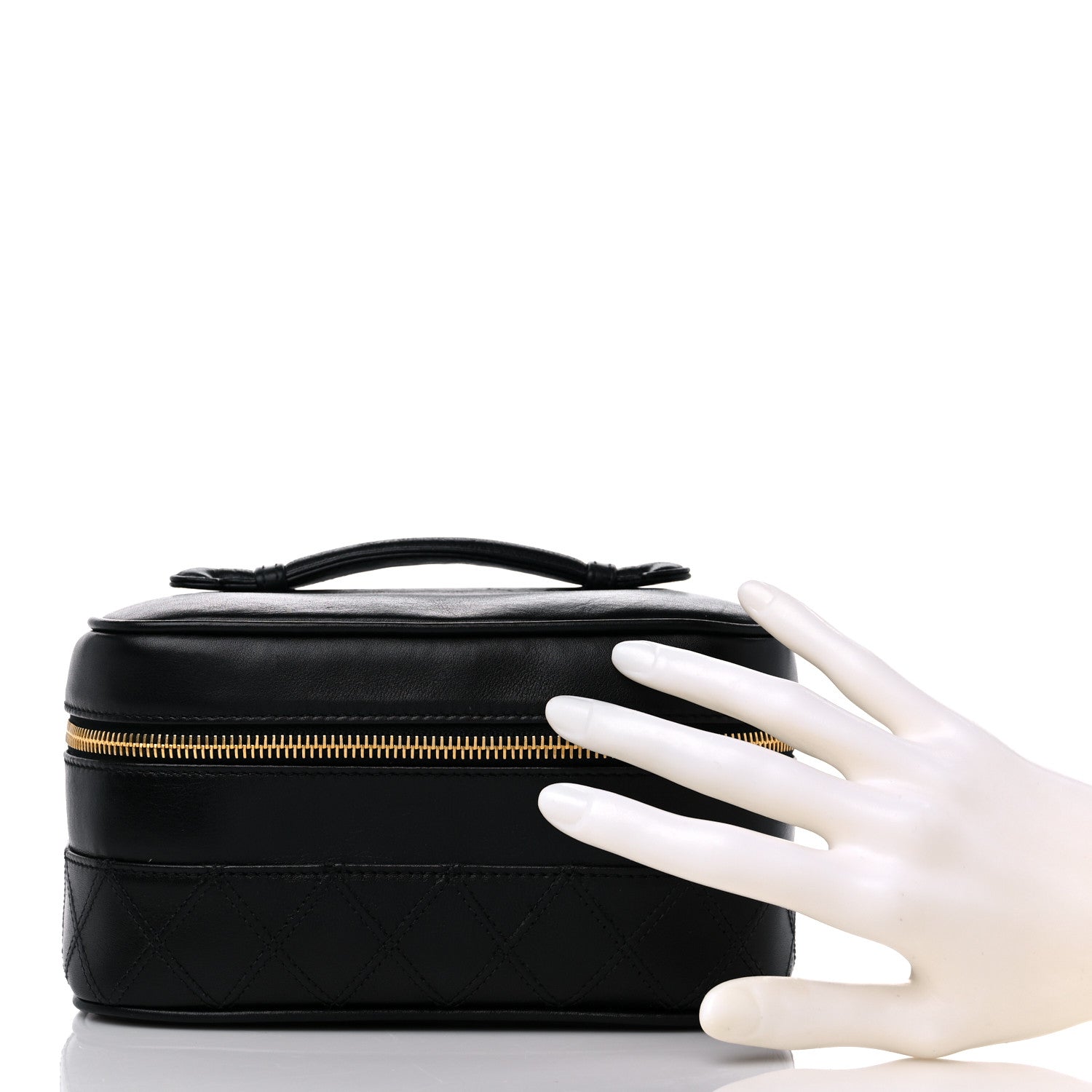 Chanel Lambskin Vanity Cosmetic Case Black 2 of 14