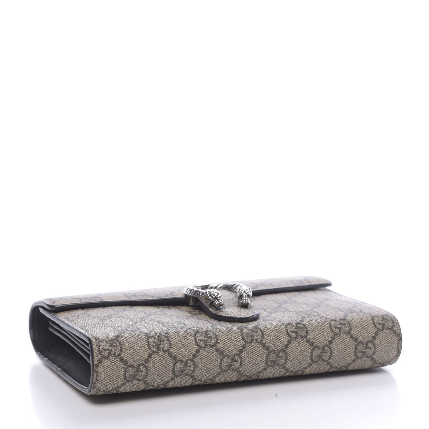GG Supreme Monogram Mini Dionysus Chain Wallet Beige Black