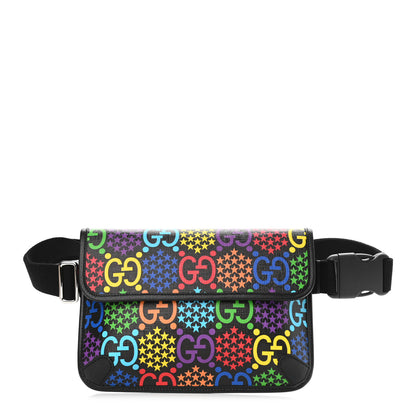 Gucci GG Supreme Monogram Psychedelic Slim Belt Bag Black 2 of 12