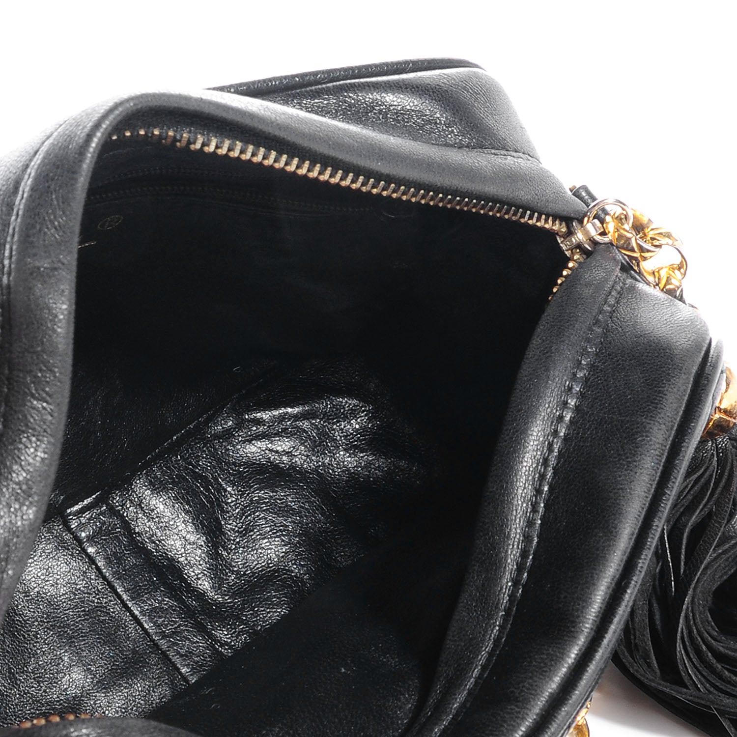 Chanel Lambskin Quilted Tassel Camera Case Black 6 of 7