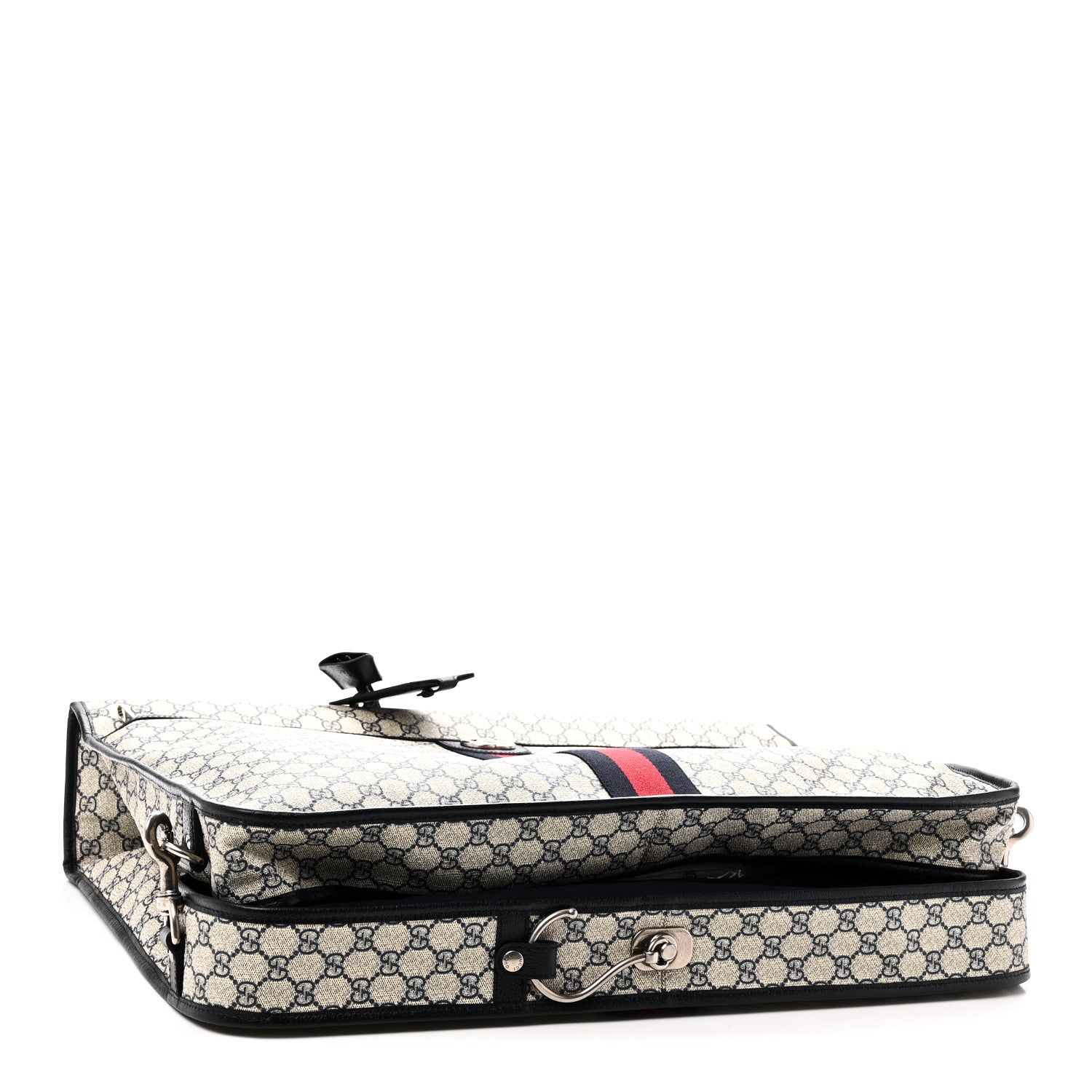Gucci GG Supreme Monogram Web Savoy Garment Bag Beige Blue 3 of 9