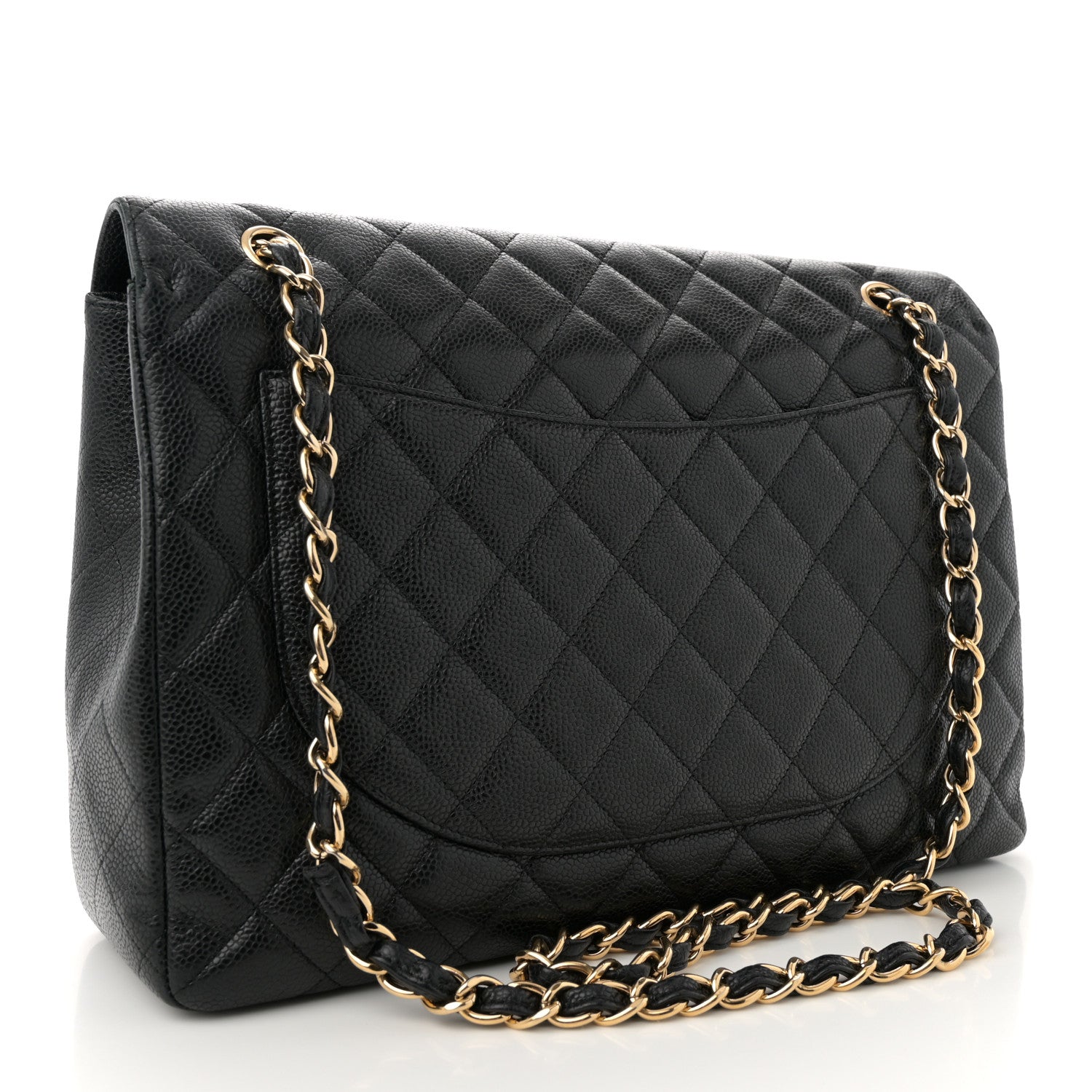 Chanel Caviar Quilted Maxi Single Flap Black 2 of 12
