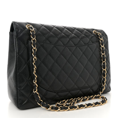 Chanel Caviar Quilted Maxi Single Flap Black 2 of 12