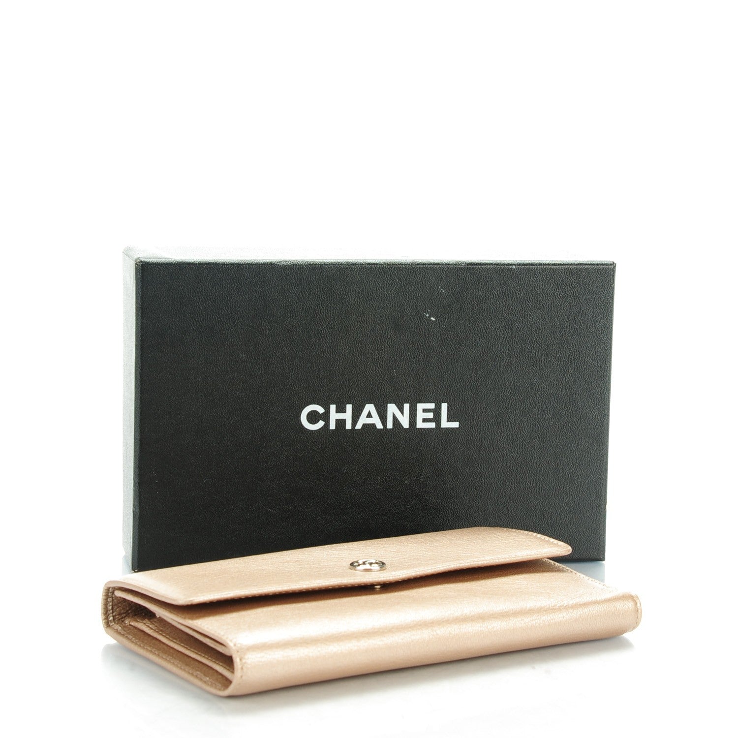 Chanel Metallic Goatskin Large Flap Wallet Gold 8 of 8