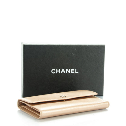 Chanel Metallic Goatskin Large Flap Wallet Gold 8 of 8