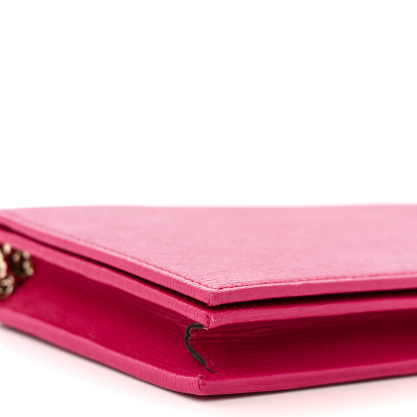 Textured Calfskin Medium Betty Chain Wallet Blossom