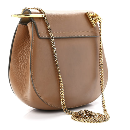 Chloe Suede Smooth Calfskin Drew Shoulder Bag Milky Coffee 3 of 12