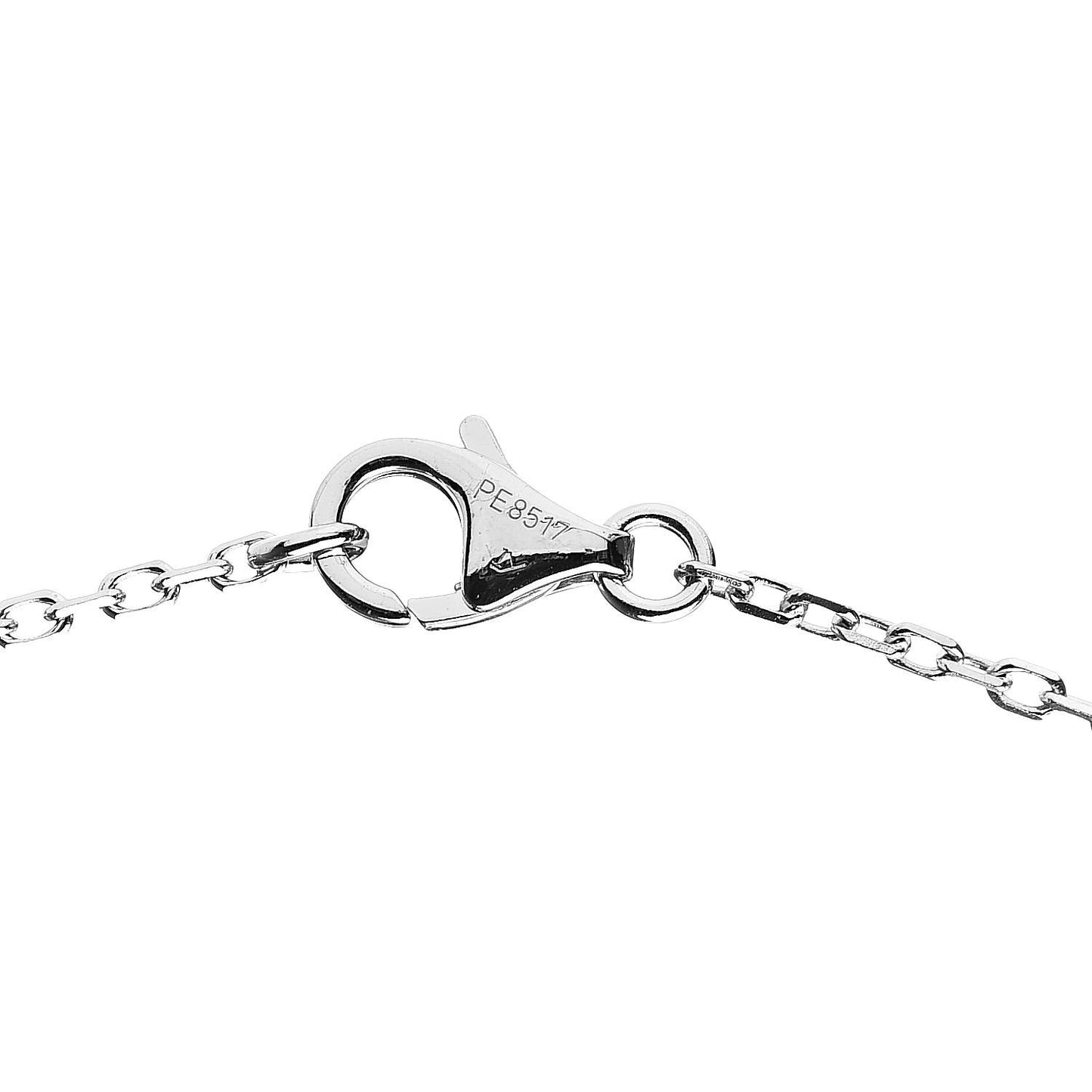 18K White Gold Diamond Hearts and Symbols Necklace