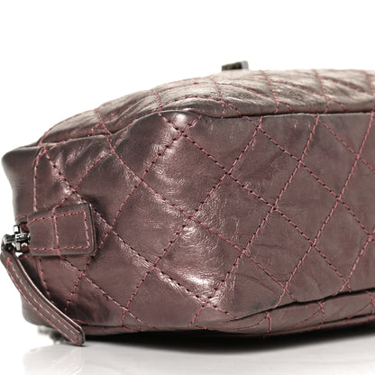 Chanel Metallic Aged Calfskin Quilted Small Reissue Camera Case Rose Fonce 9 of 12