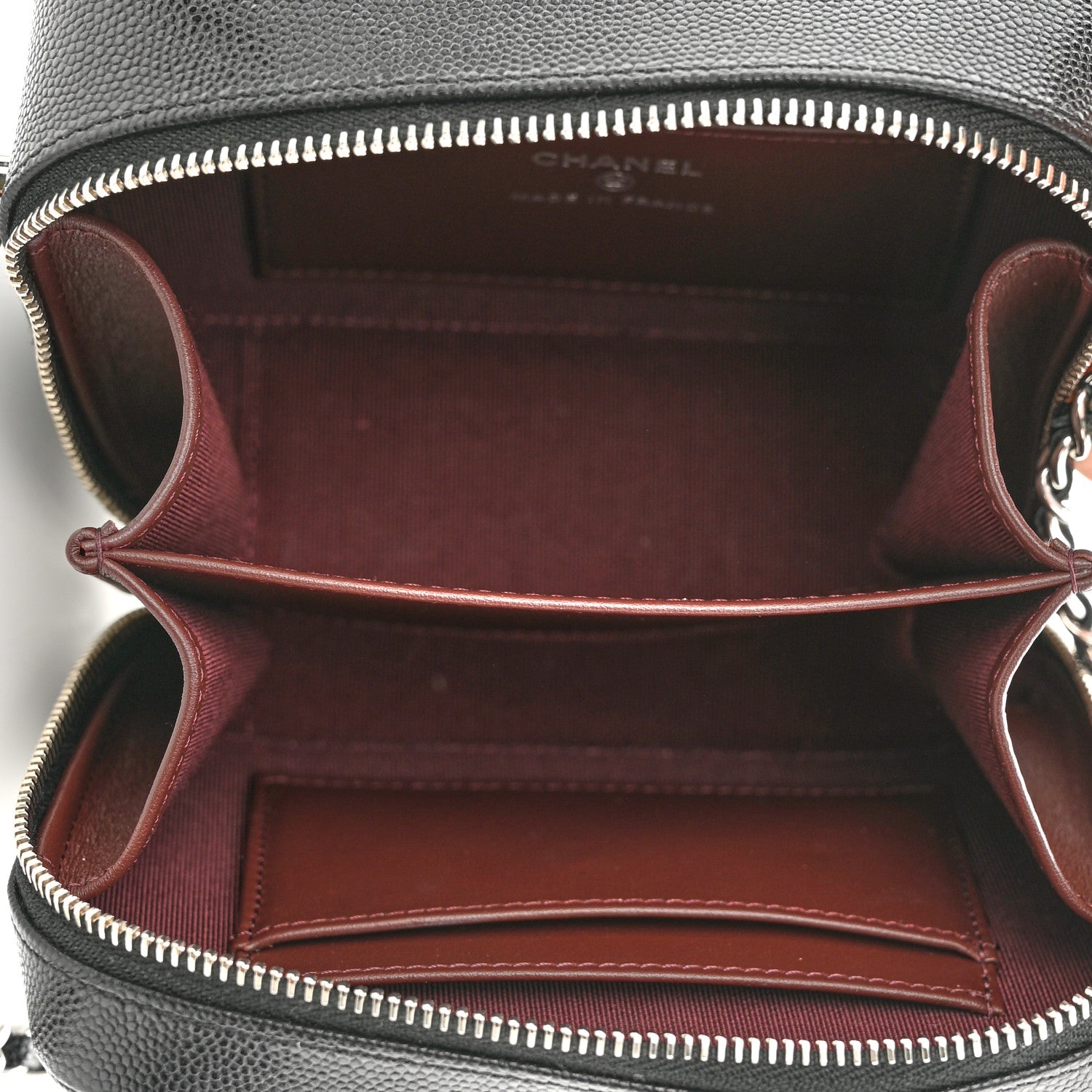 Chanel Caviar Quilted CC Vanity Case With Chain Black 5 of 10