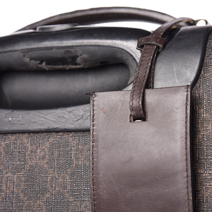 Gucci GG Supreme Monogram Four Wheel Carry On Suitcase Dark Brown 45 of 46