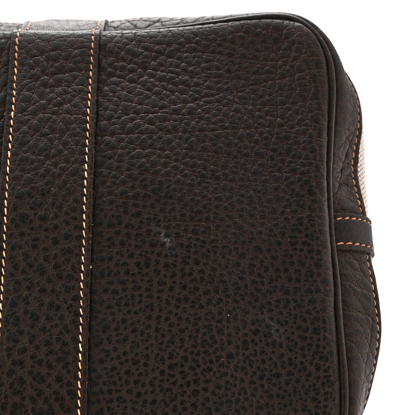Buffle Skipper Toile Garden Party 36 MM Tote Marron Fonce