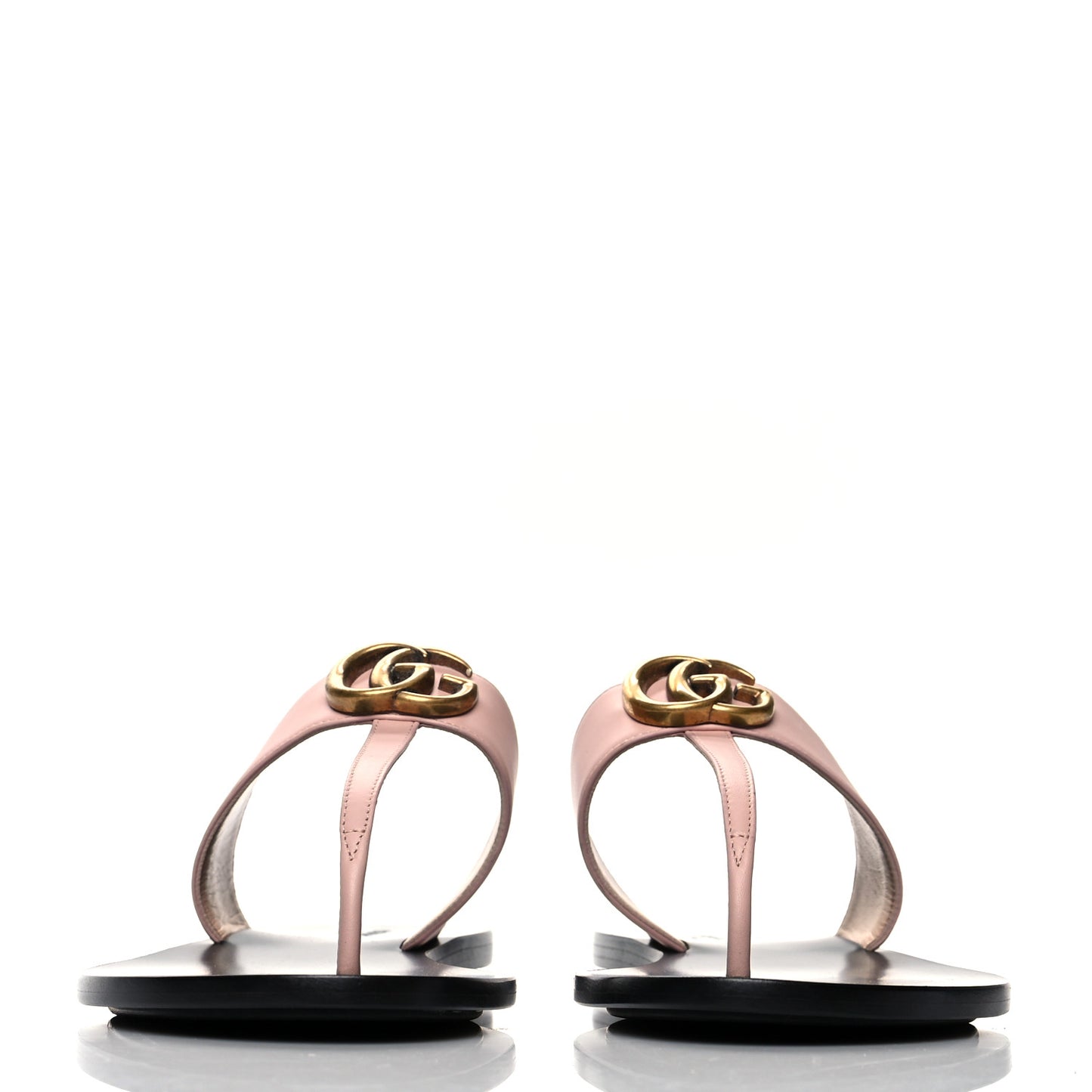 Calfskin GG Marmont Thong Sandals 39 Perfect Pink