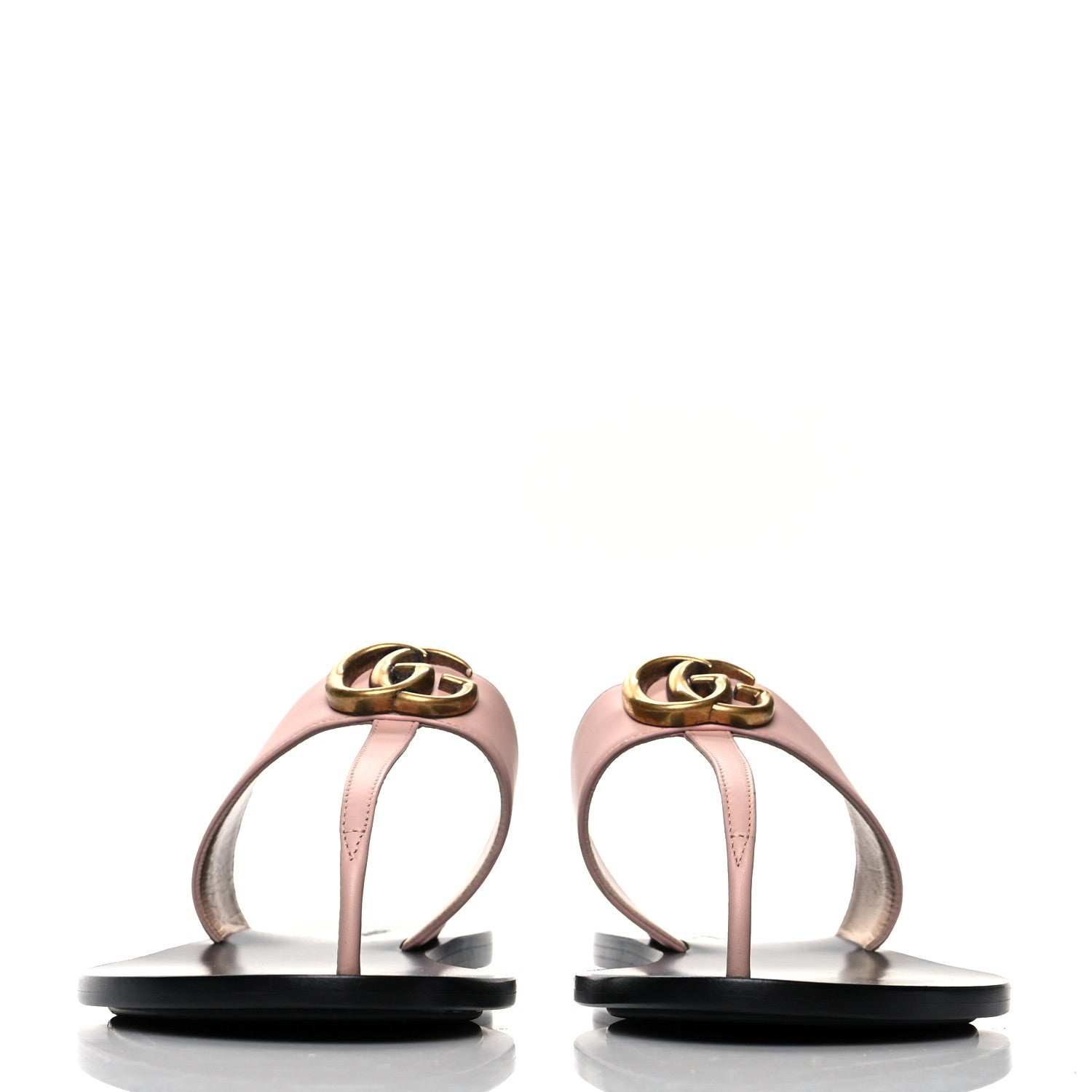 Gucci Calfskin GG Marmont Thong Sandals 39 Perfect Pink 2 of 8