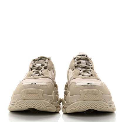 Balenciaga Fabric Mesh Womens Triple S Sneakers 39 Beige 2 of 8