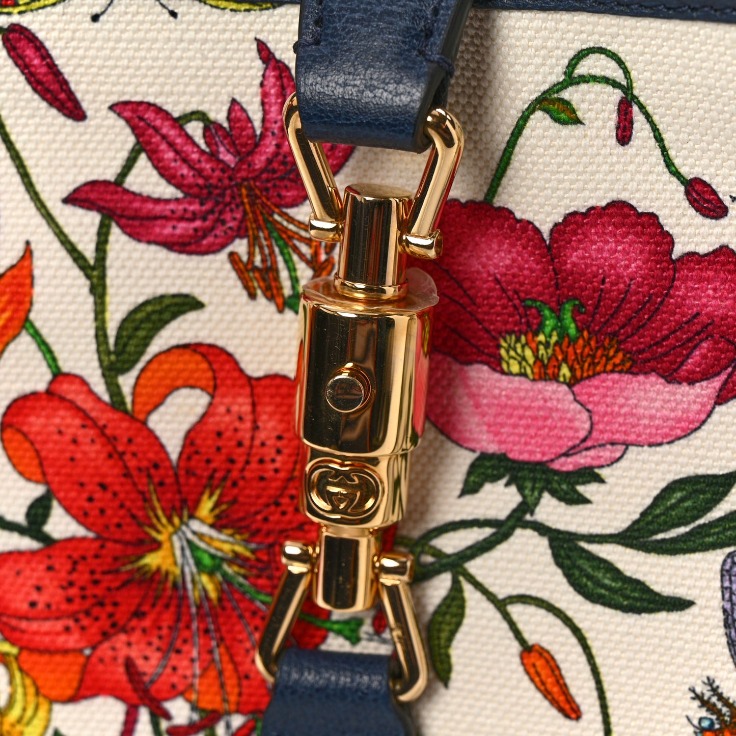 Canvas Flora Medium Jackie Hobo Blue Agata