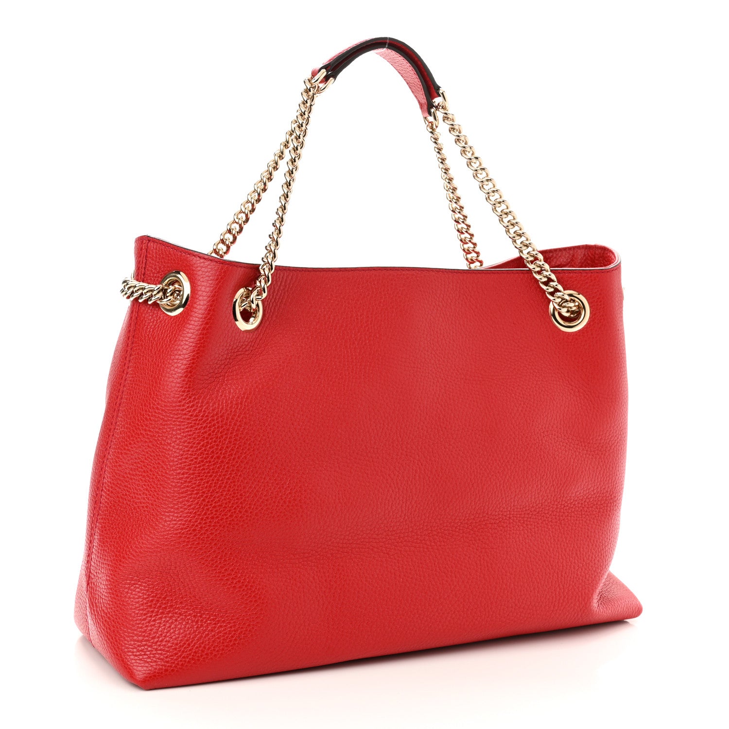 Gucci Cellarius Calfskin Medium Soho Chain Shoulder Bag Vibrant Red 3 of 10