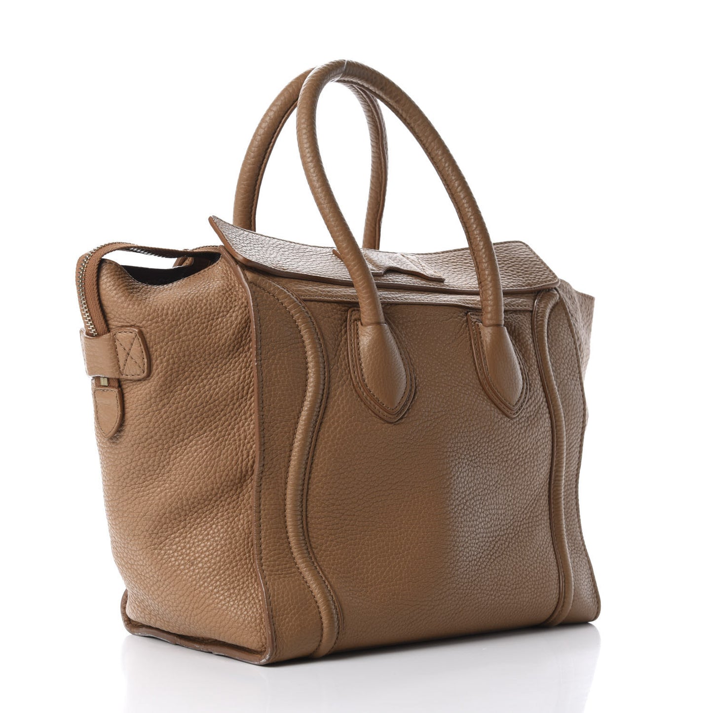 Pebbled Calfskin Mini Luggage Camel